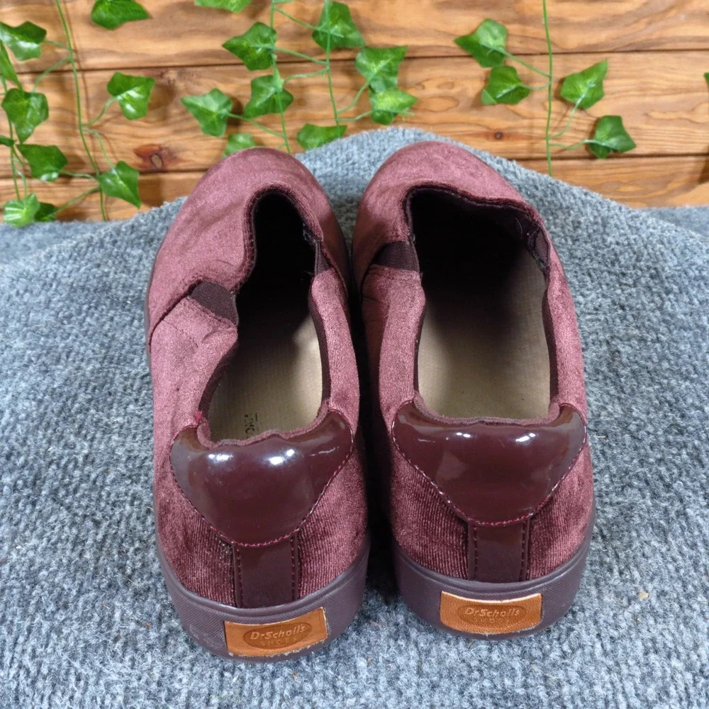 Dr. Scholl's Madison Women‎ Casual Slip On Sneaker 9.5 Comfort Burgundy Fabric